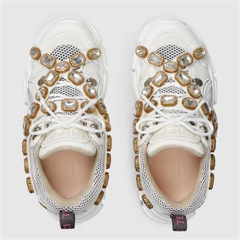 gucci flashtrek sneaker with removable crystals ebay|flashtrek gucci sneakers with swimsuit.